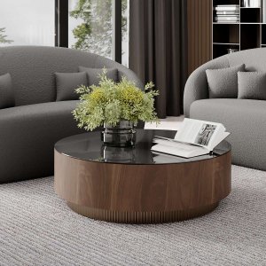 Журнальний столик Неон - американський горіх/led-підсвітка