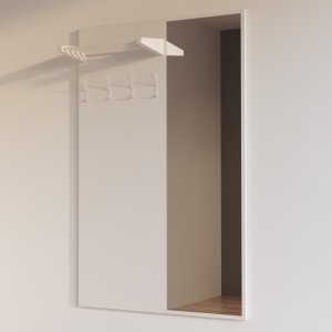 Вішак настінний з дзеркалом Флорида 2 Білий