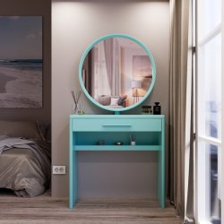 Туалетний столик із дзеркалом Аскольд Fenster колір Бірюзовий