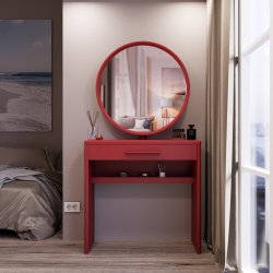 Туалетний столик із дзеркалом Аскольд Fenster колір Червоний