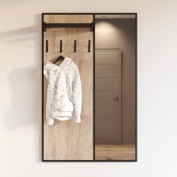 Настінна вішалка з дзеркалом Флорида 2 чорна